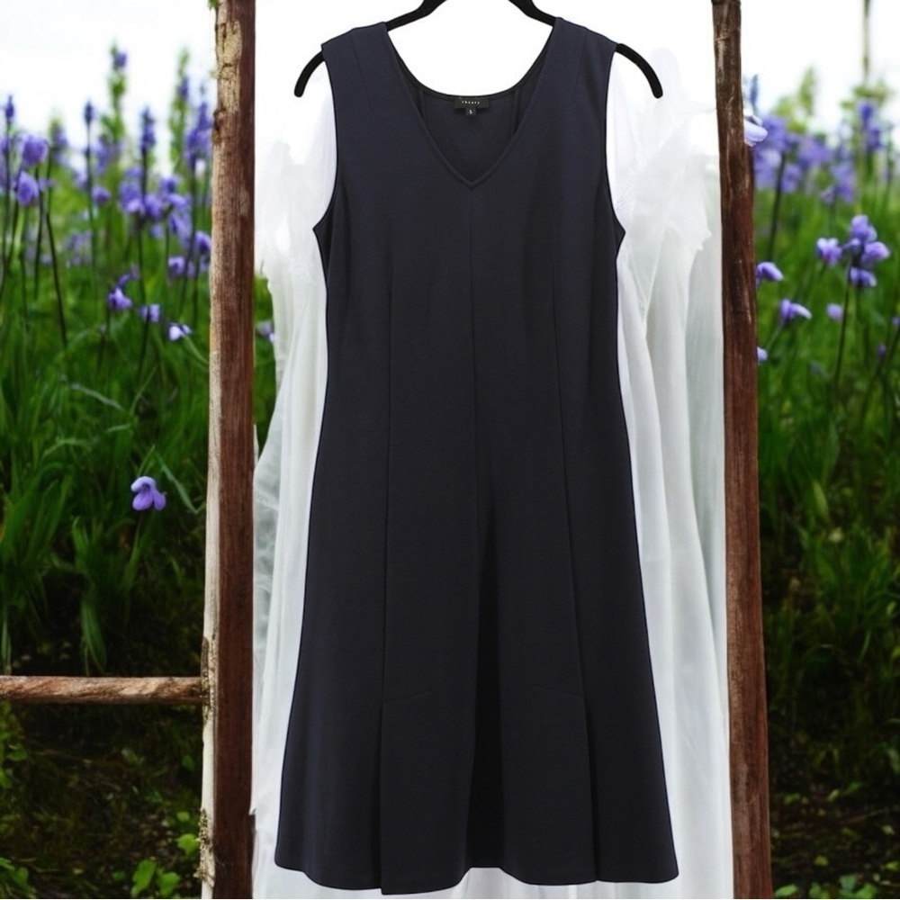 Theory Navy‎ Blue Chic Careerwear Going Out Mini Dress Women’s Size S